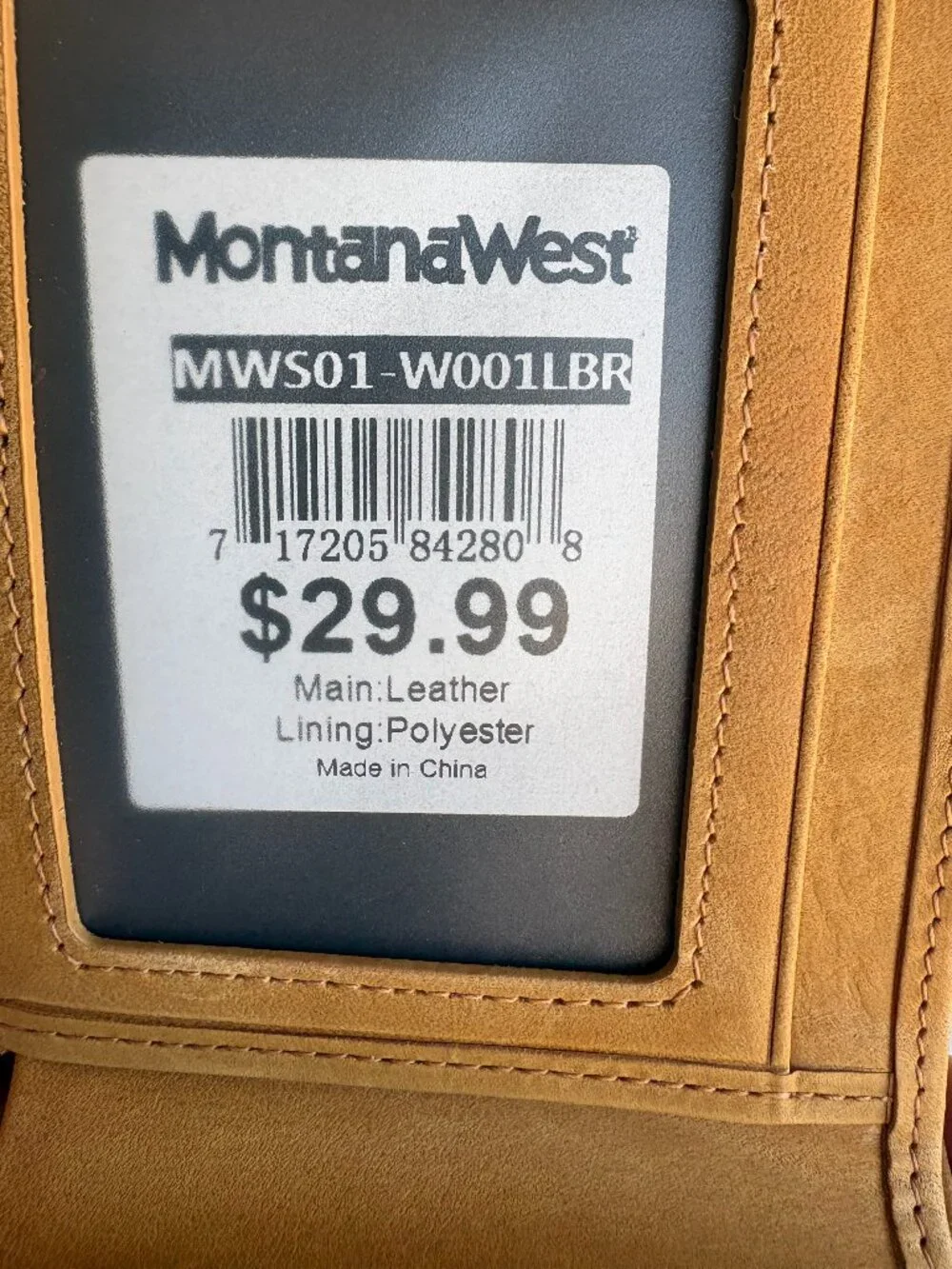 Montana West Leather Bifold Wallet, Light Brown Tan / NIB